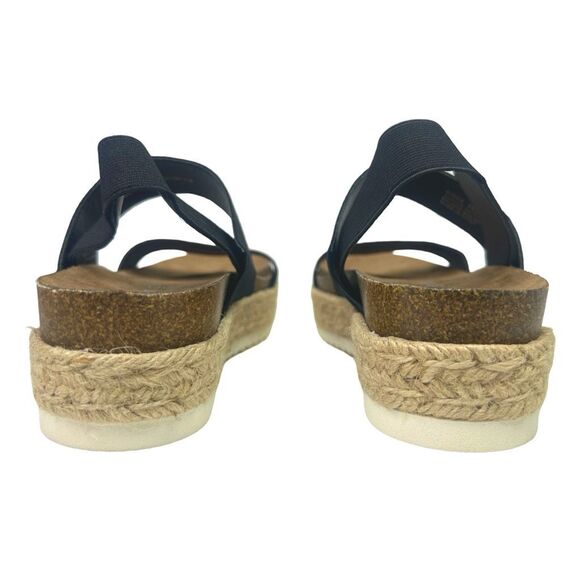 Madden Girl Cassie Platform Espadrille Sandals - Size 8 - Black - Picture 5 of 9